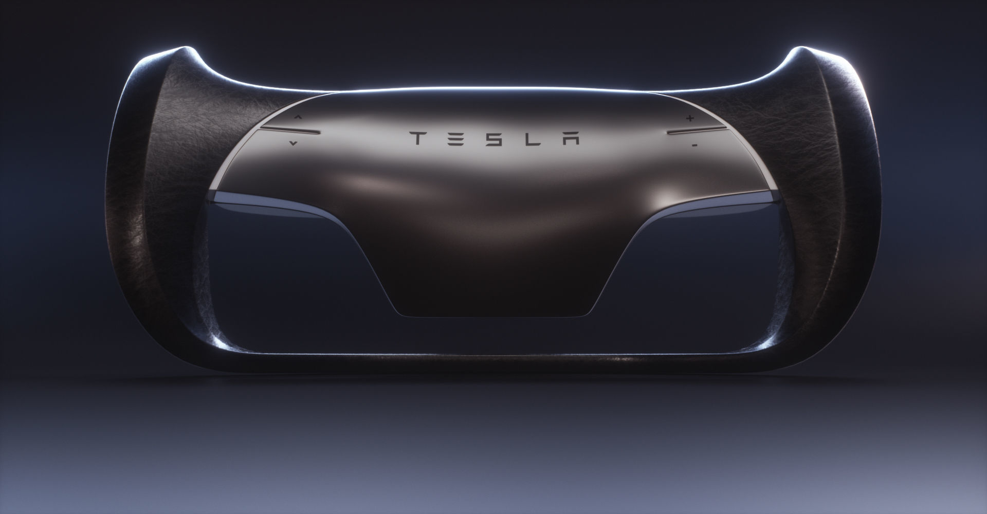 Tesla Roadster Steering Wheel Low-poly 3D model_12