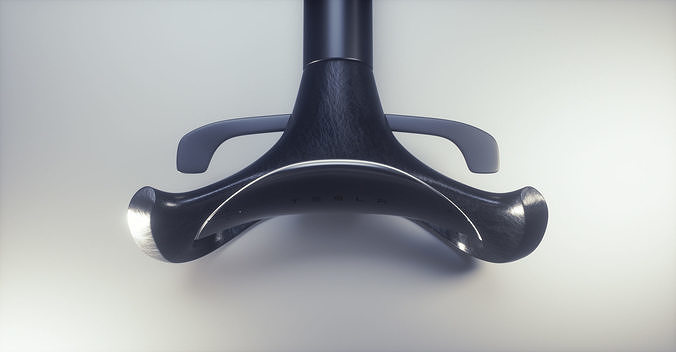 Tesla Roadster Steering Wheel Low-poly 3D model 6