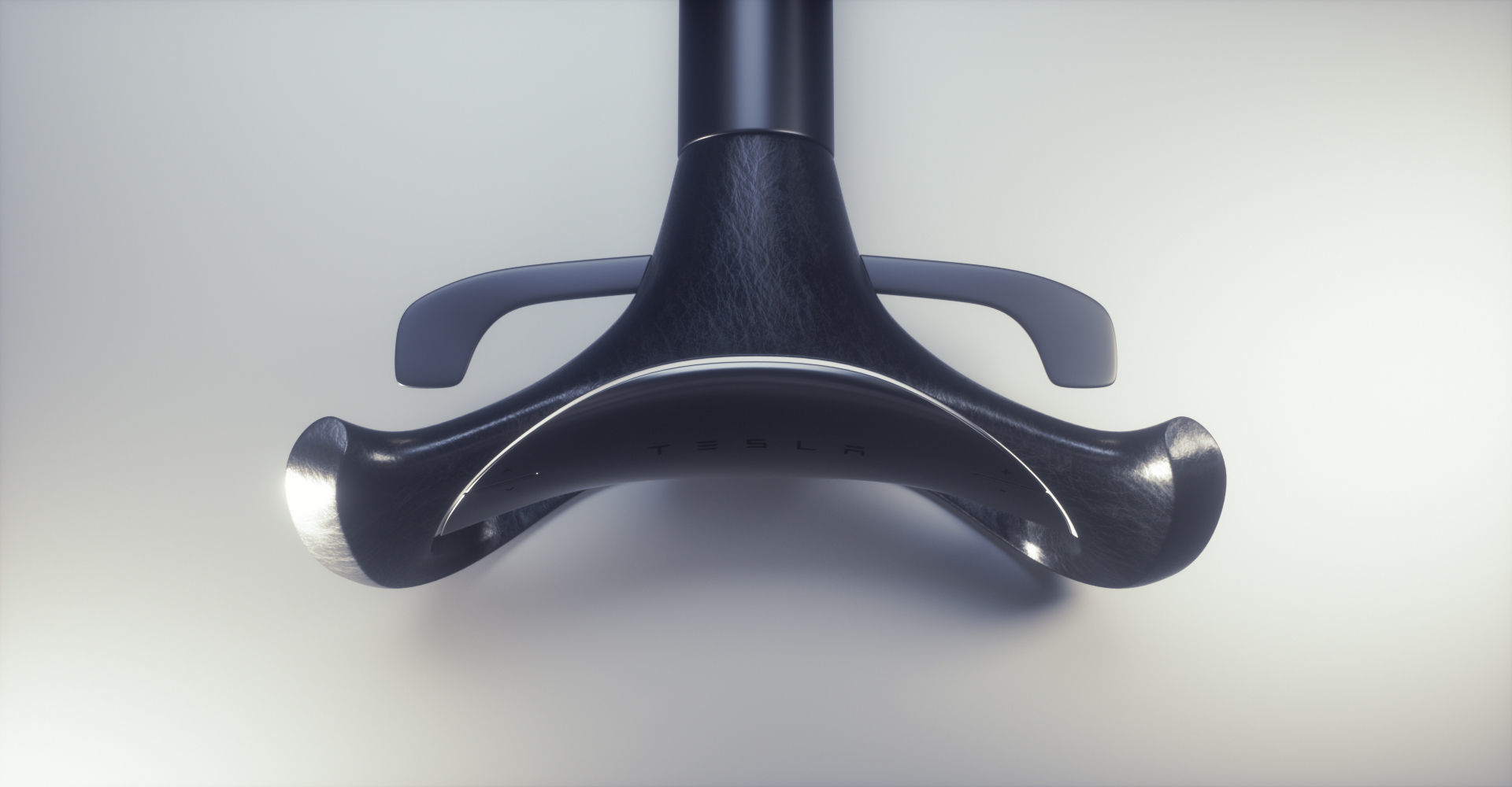 Tesla Roadster Steering Wheel Low-poly 3D model_5