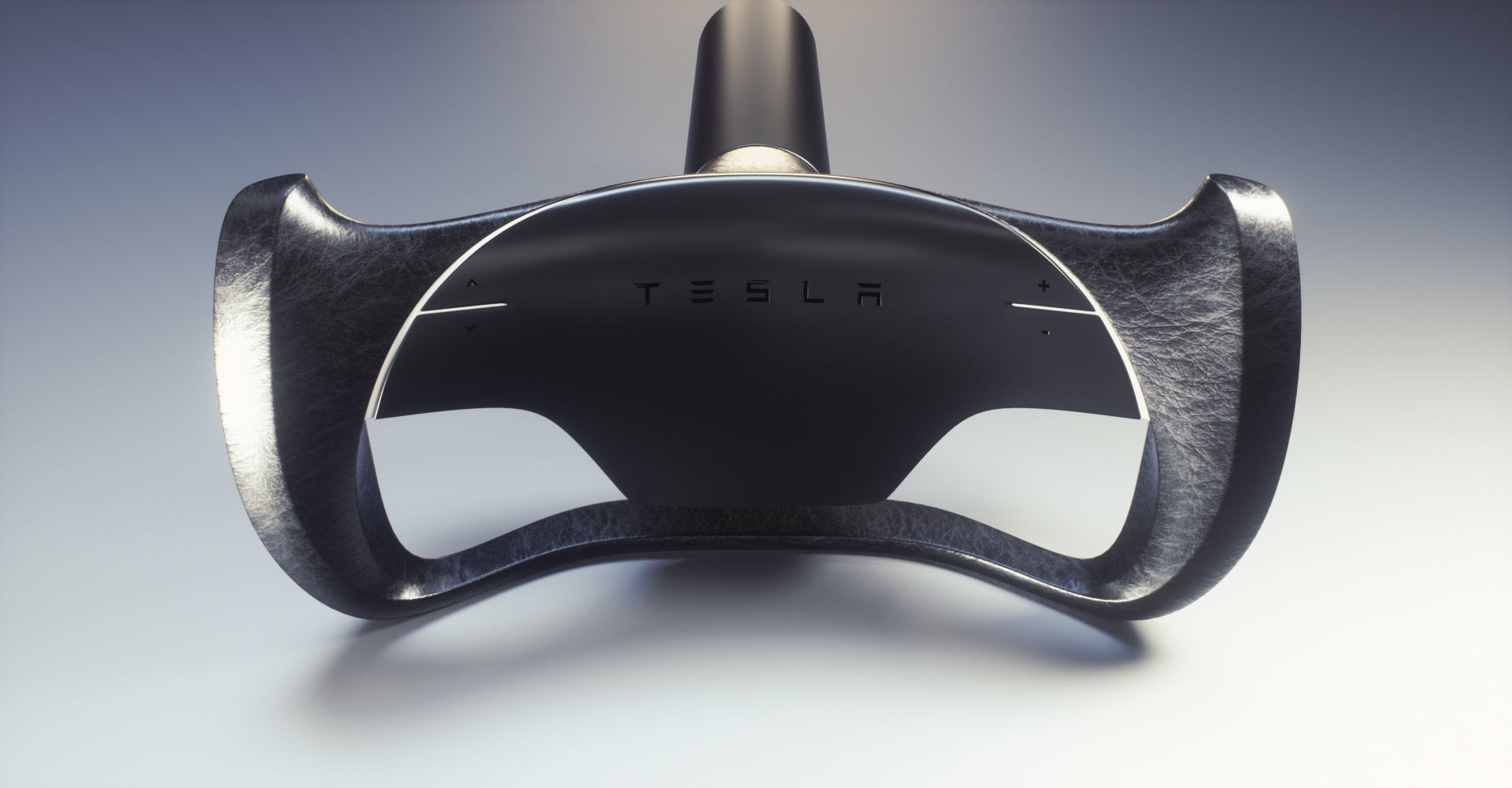 Tesla Roadster Steering Wheel Low-poly 3D model_4