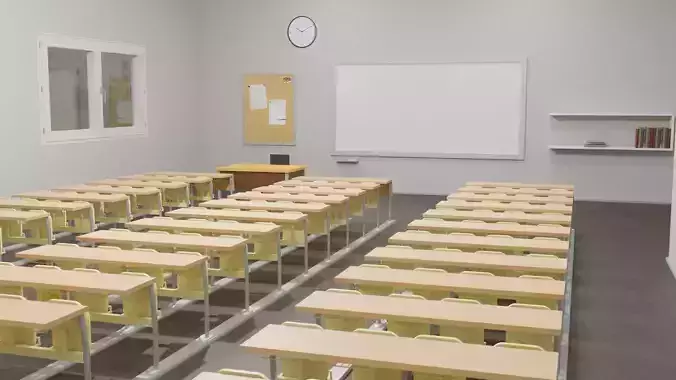 Interior Classroom Scene 3D model