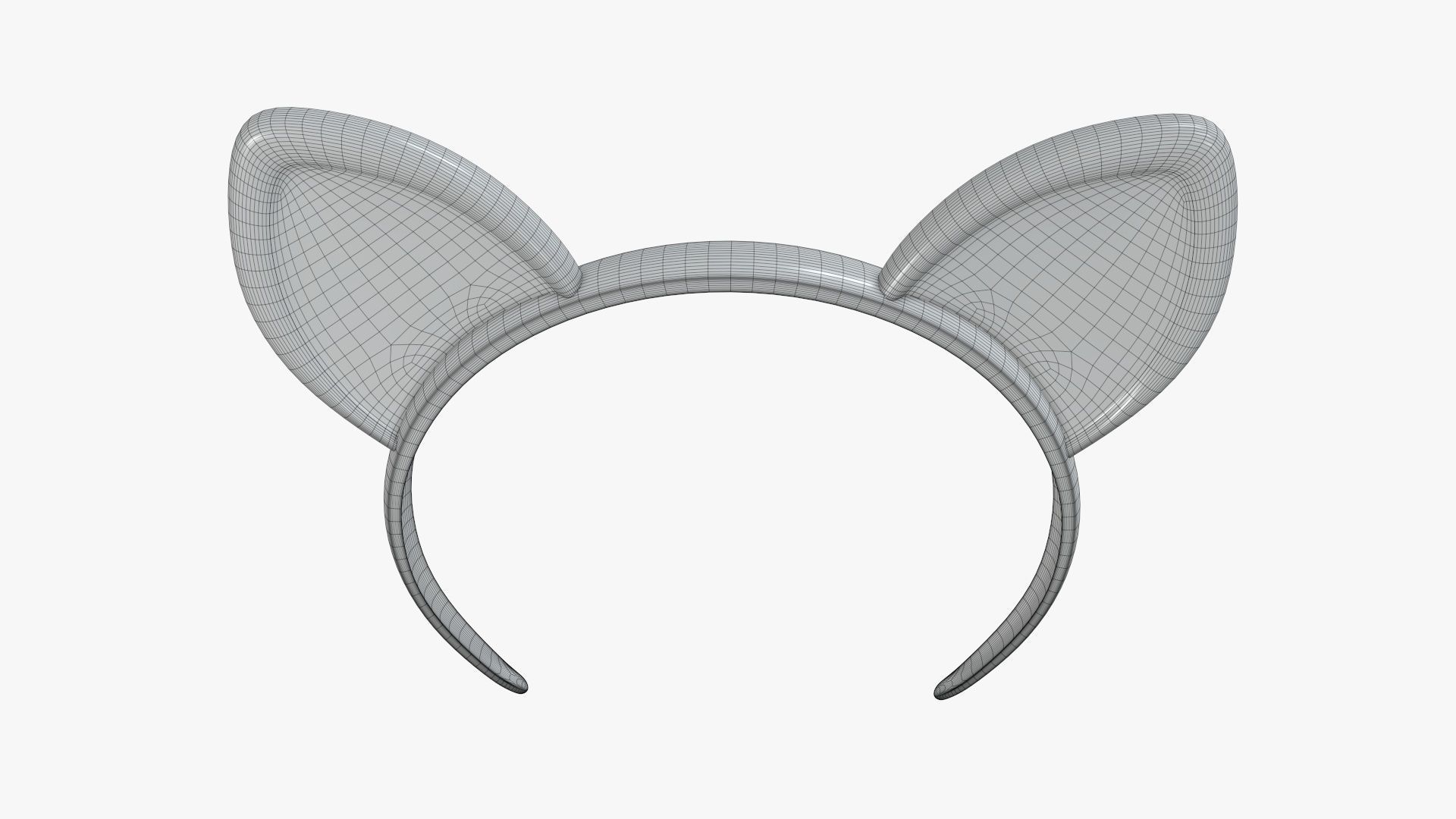 Headband kitty ears 03 3D model_8