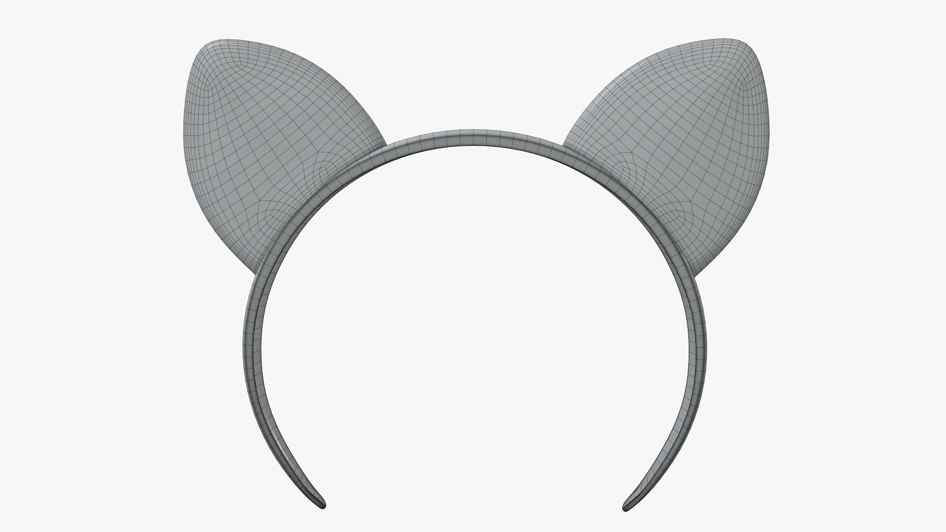 Headband kitty ears 03 3D model_7