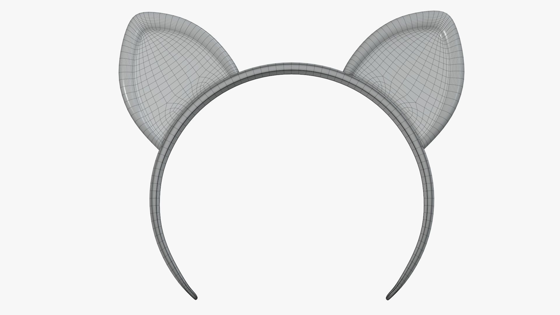 Headband kitty ears 03 3D model_6