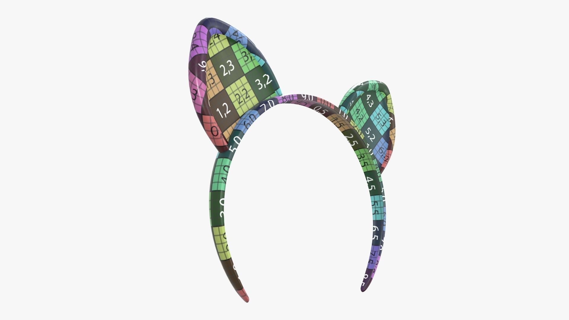 Headband kitty ears 03 3D model_14