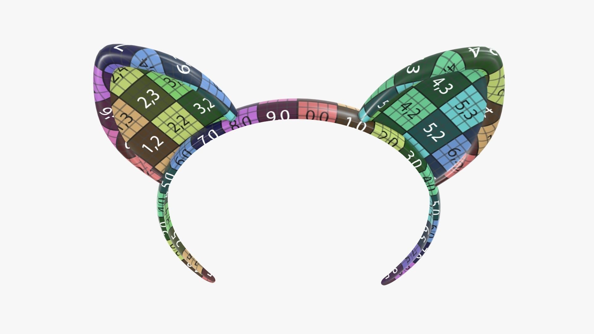 Headband kitty ears 03 3D model_13