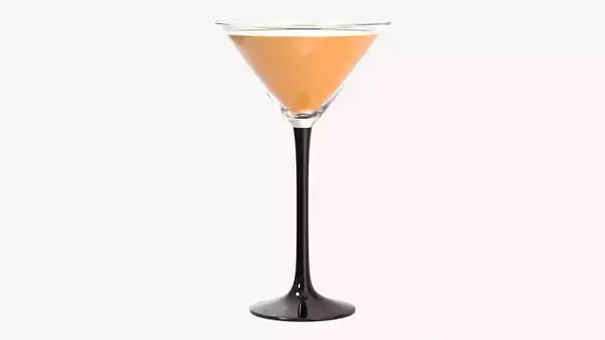 Orange juice in a martini glass
