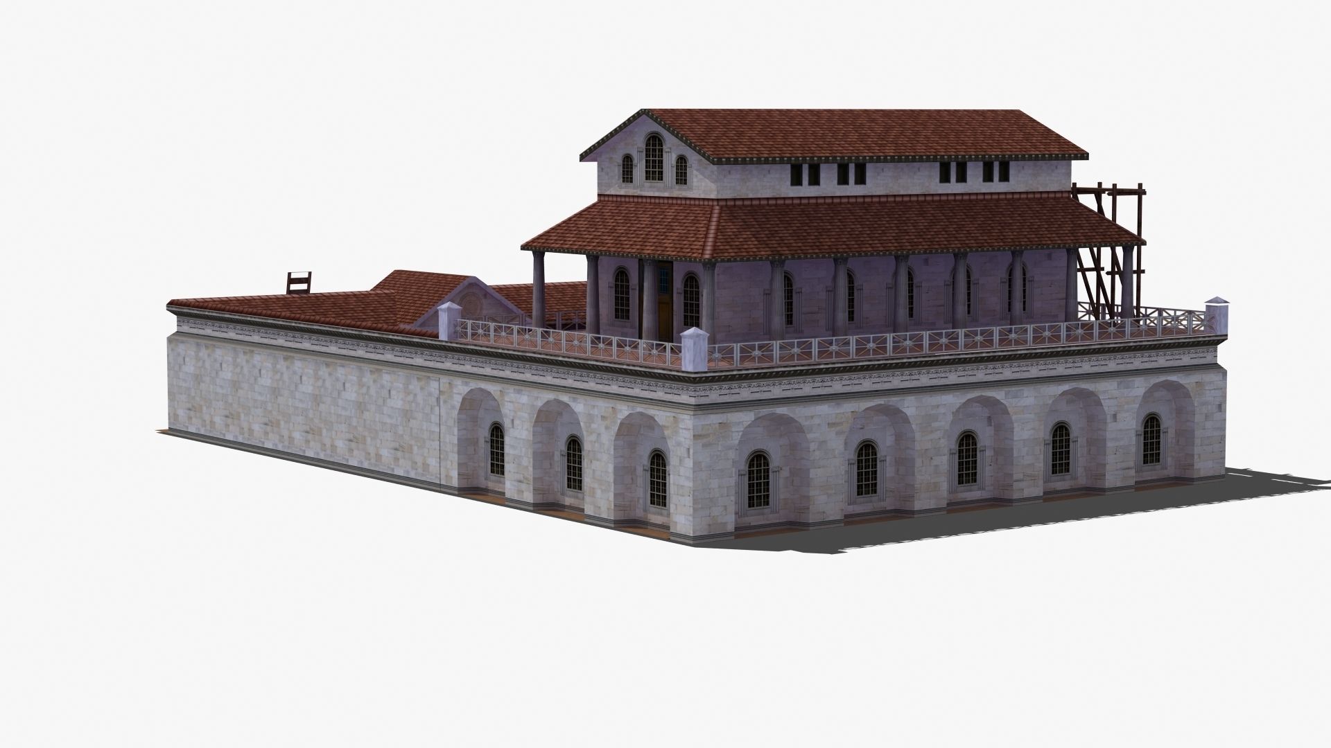 Villa Construction E Low-poly 3D model_37