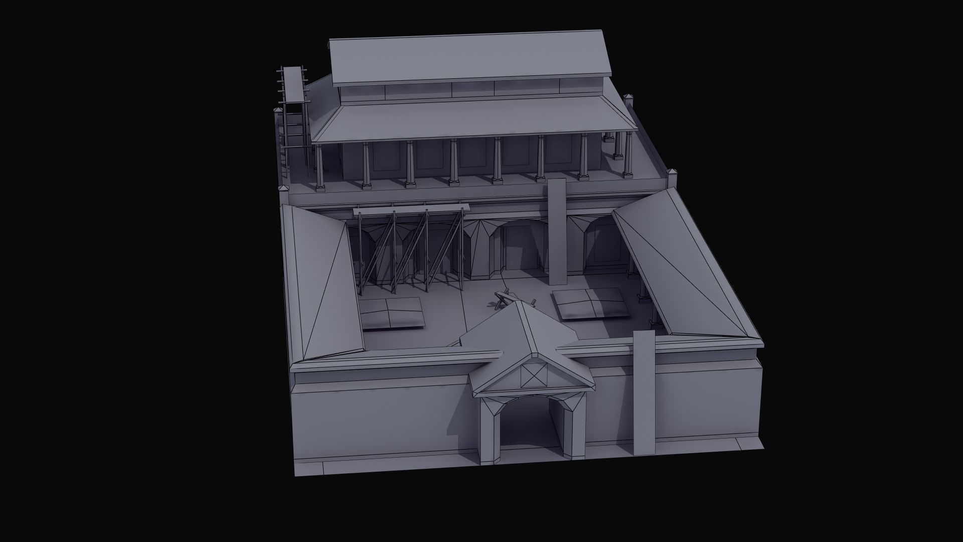 Villa Construction E Low-poly 3D model_52