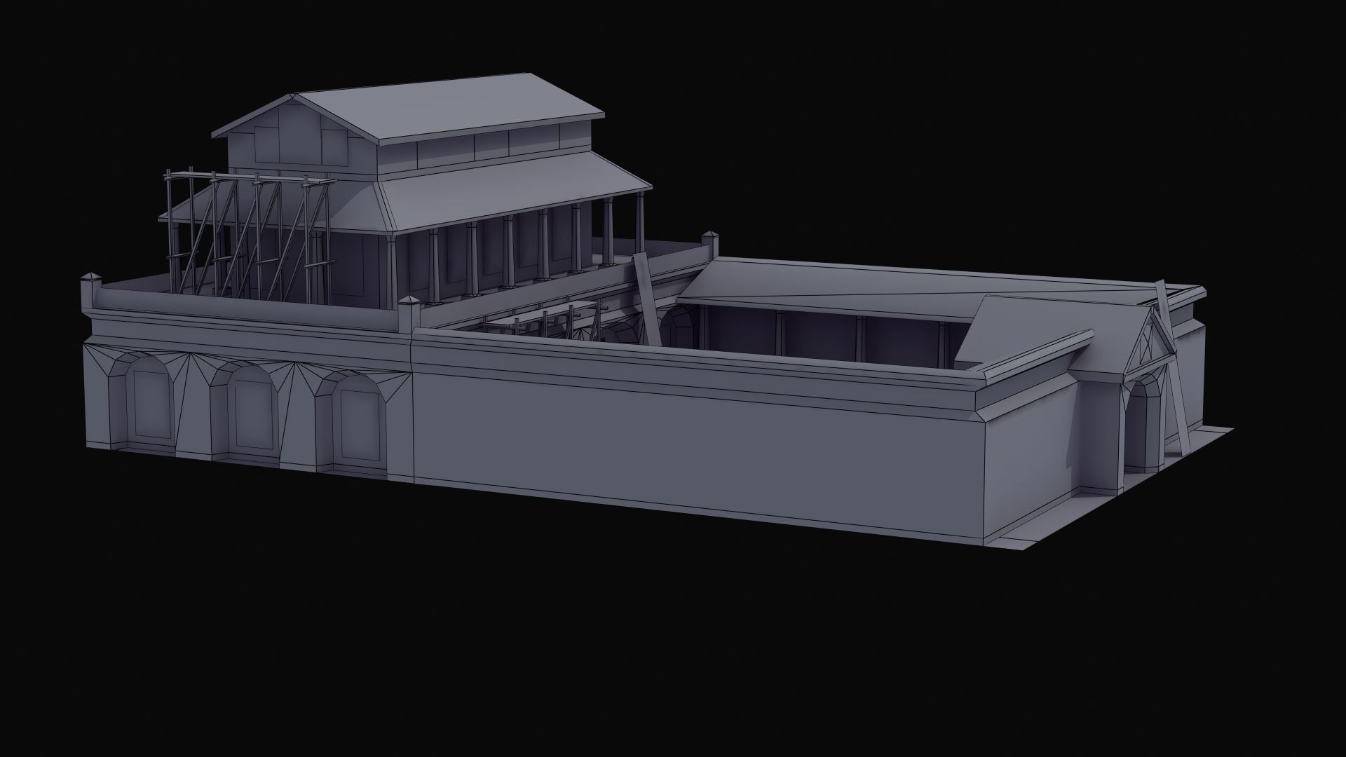 Villa Construction E Low-poly 3D model_46