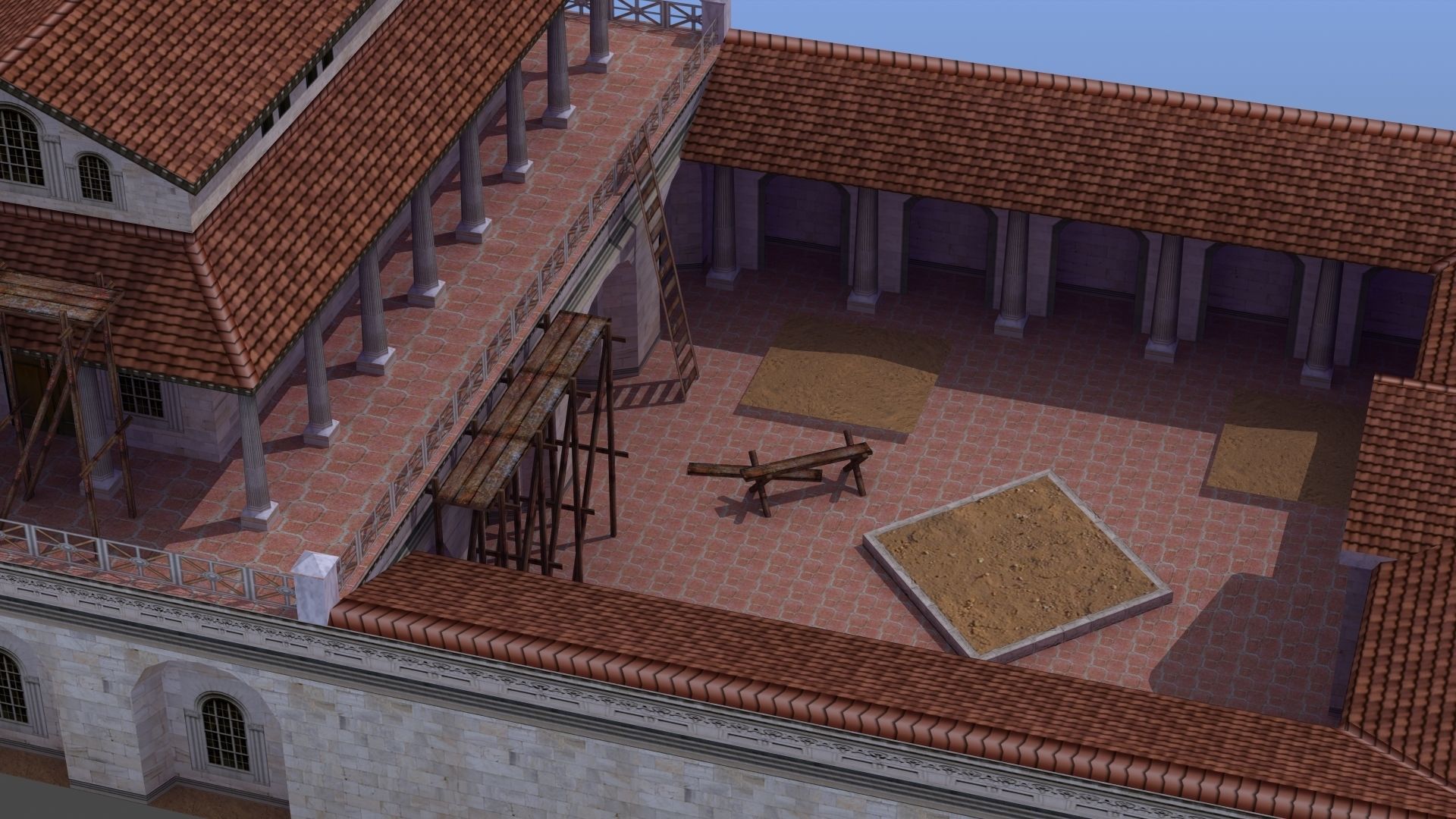 Villa Construction E Low-poly 3D model_11