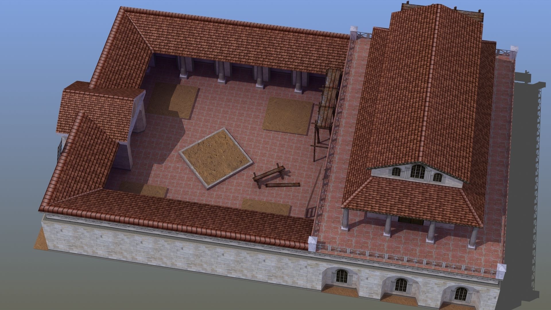 Villa Construction E Low-poly 3D model_17