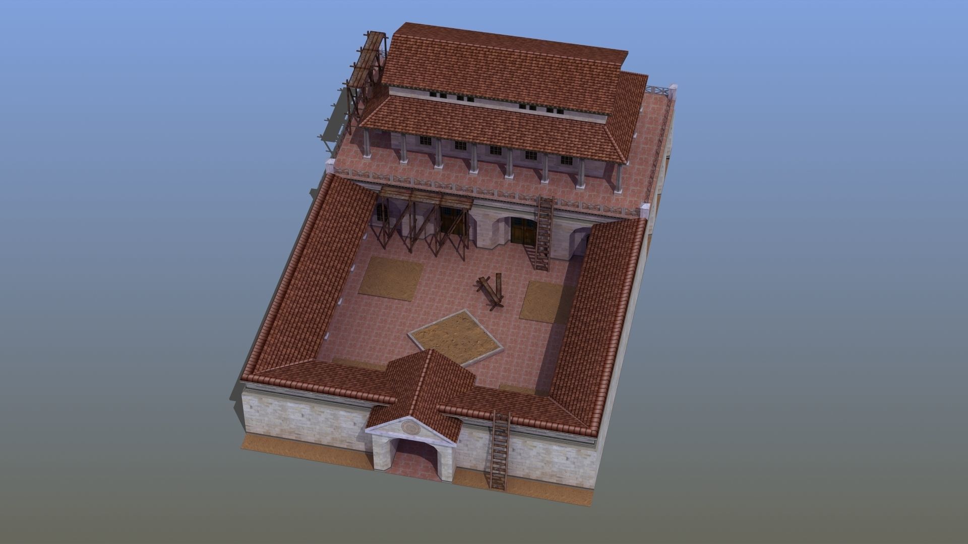 Villa Construction E Low-poly 3D model_15