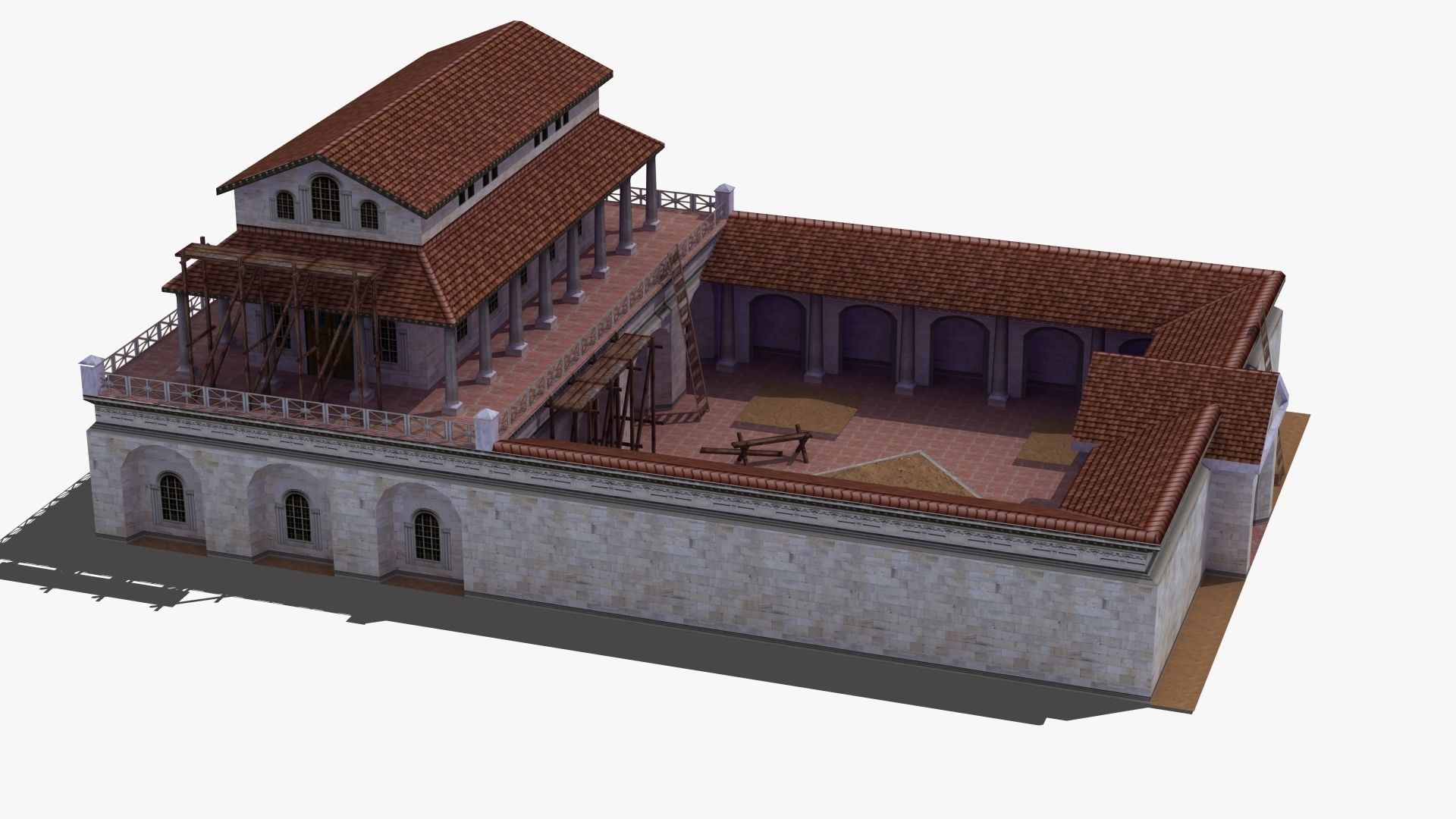 Villa Construction E Low-poly 3D model_28