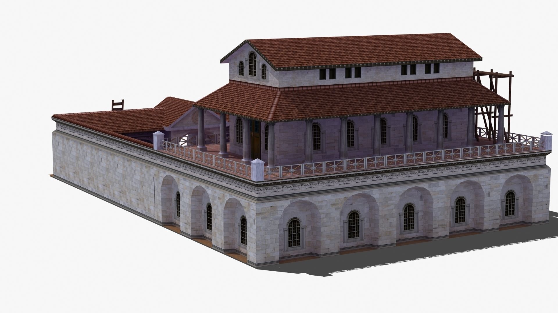Villa Construction E Low-poly 3D model_25