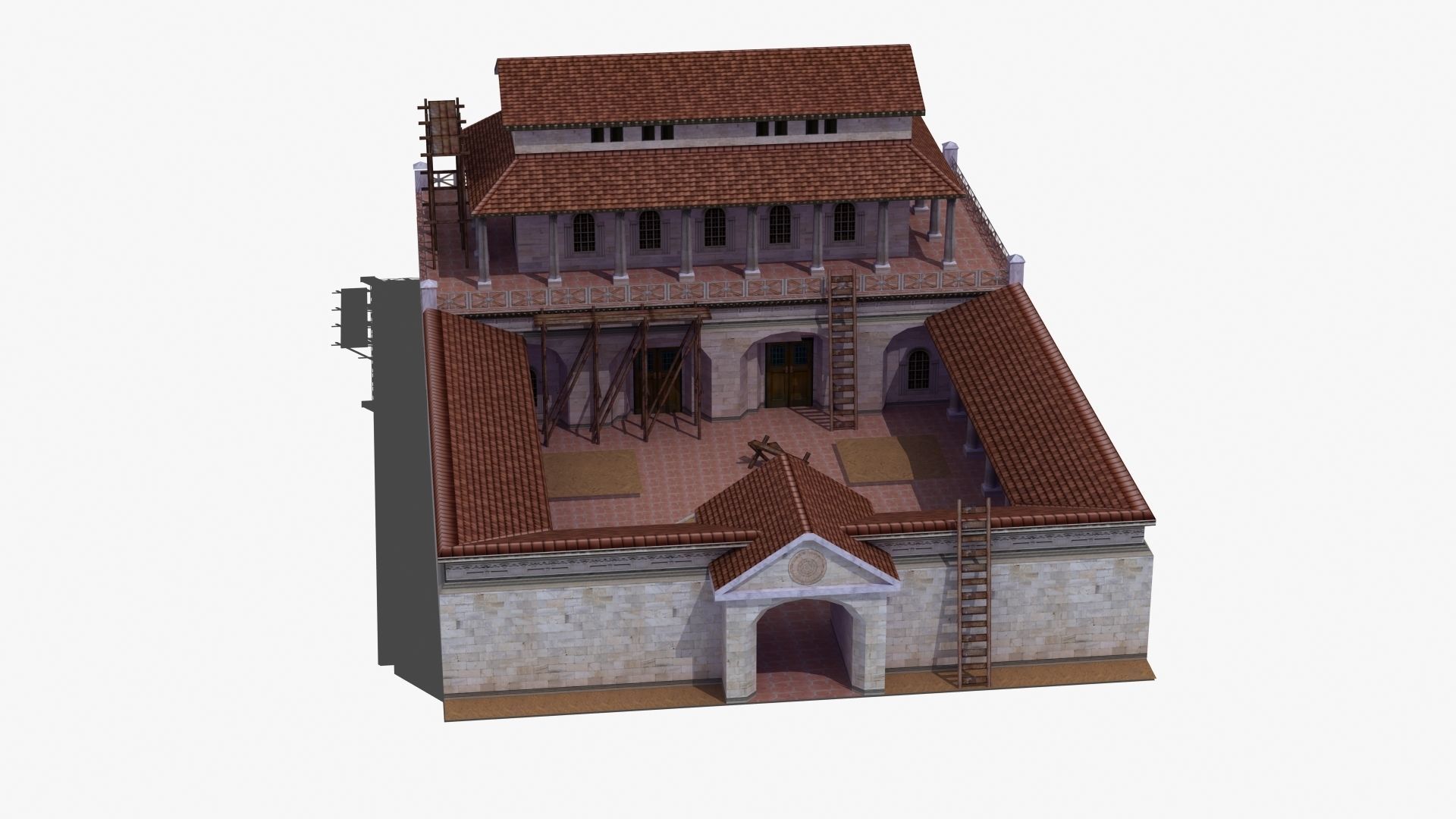 Villa Construction E Low-poly 3D model_33