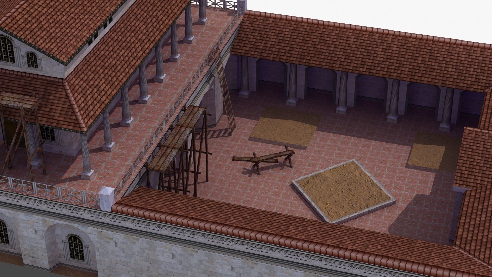 Villa Construction E Low-poly 3D model_30