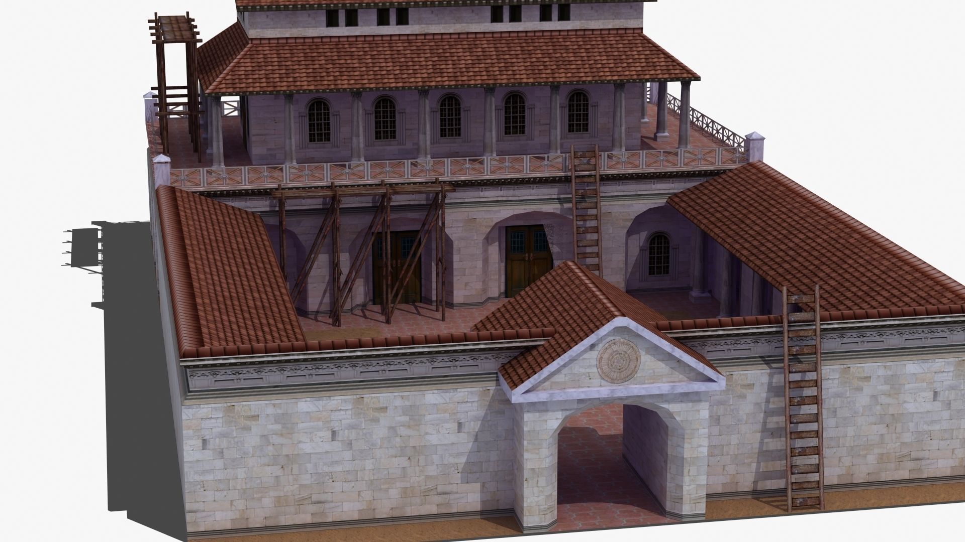 Villa Construction E Low-poly 3D model_32