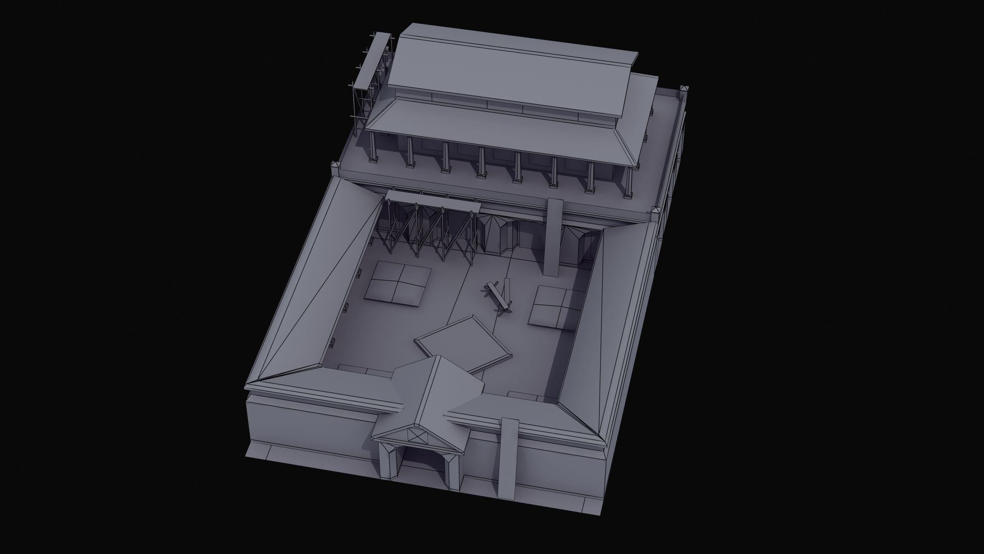 Villa Construction E Low-poly 3D model_53