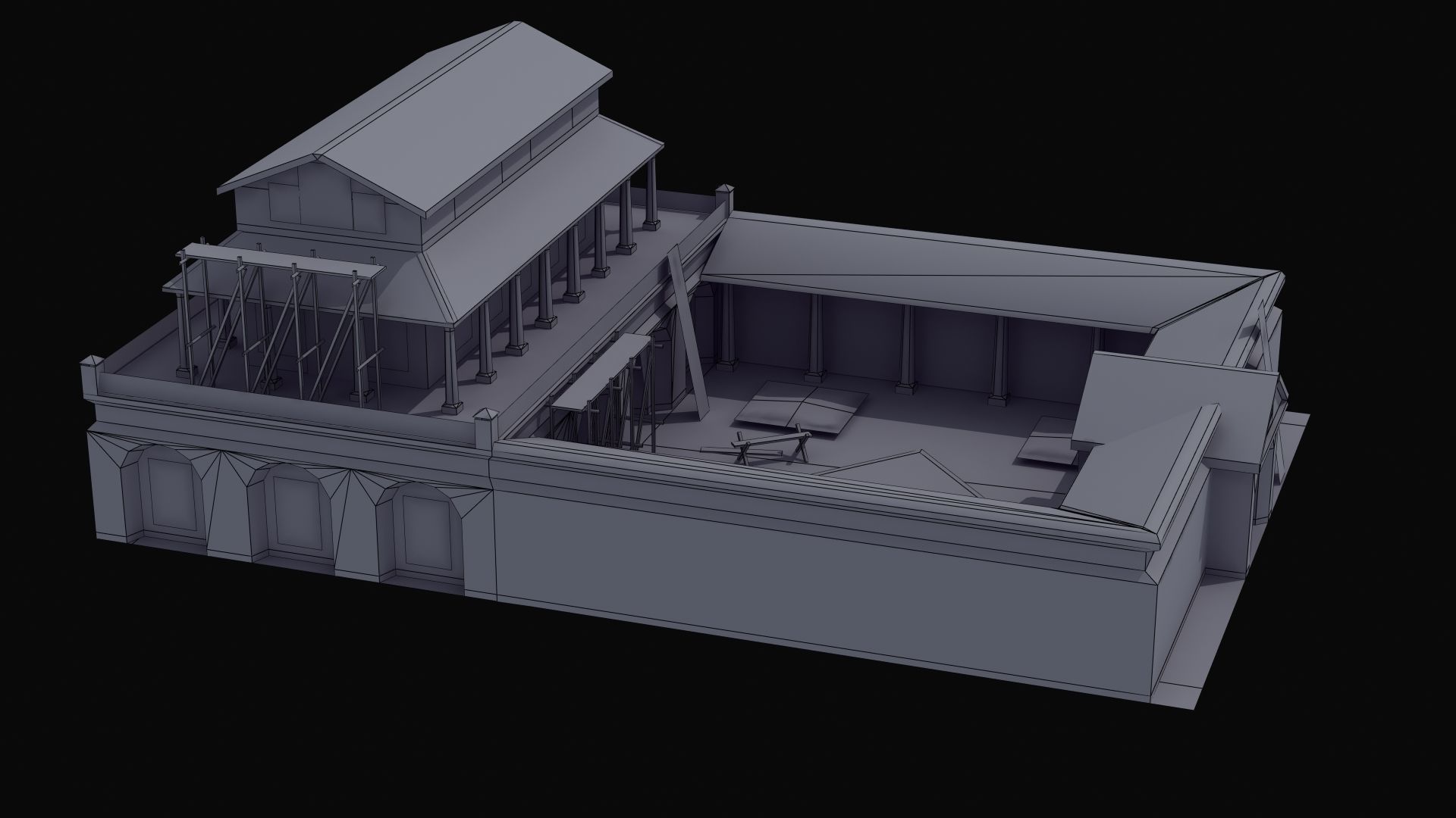 Villa Construction E Low-poly 3D model_47