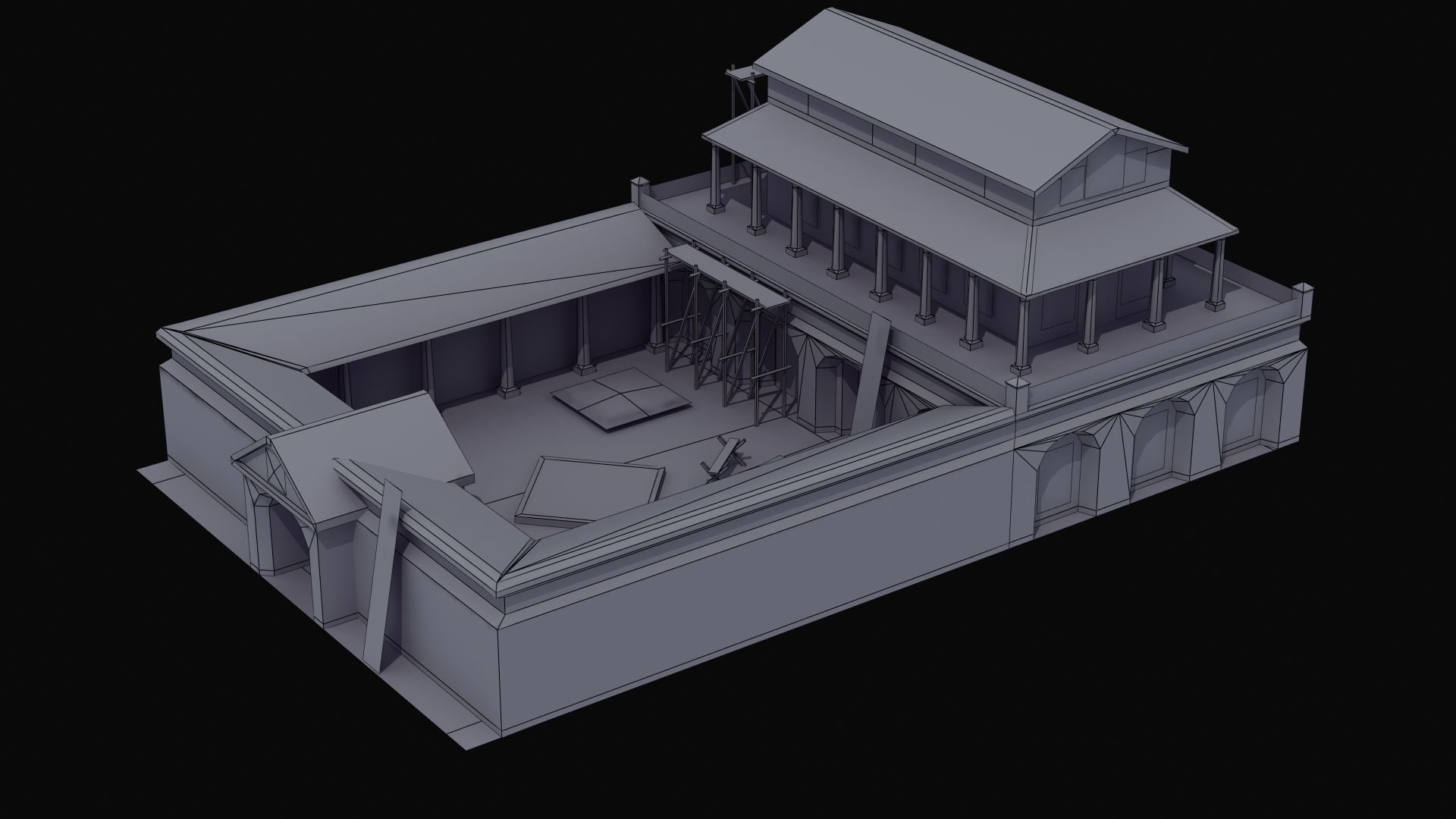 Villa Construction E Low-poly 3D model_40