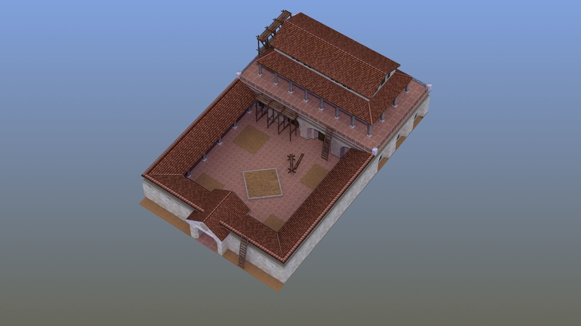 Villa Construction E Low-poly 3D model_16
