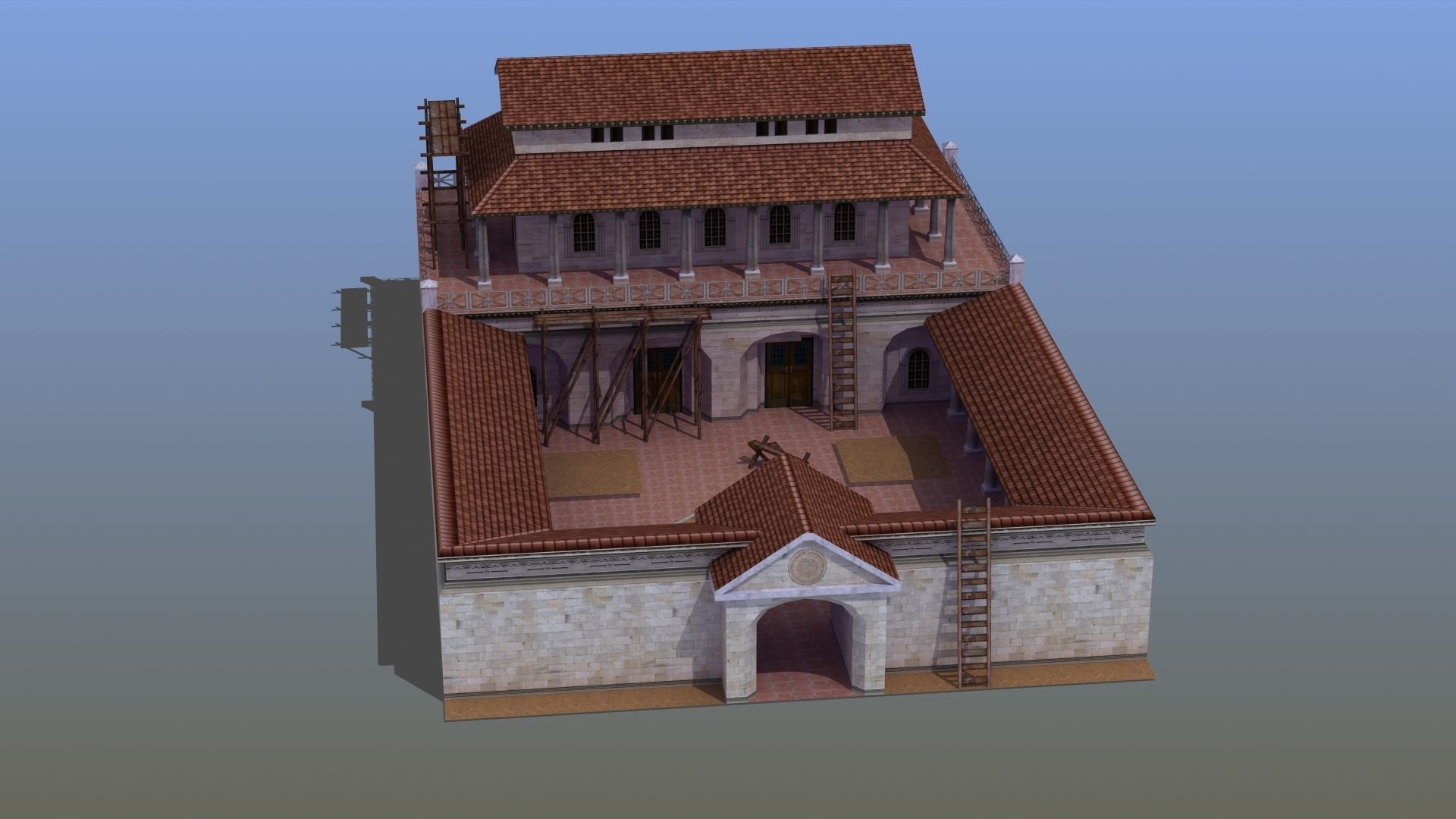 Villa Construction E Low-poly 3D model_14