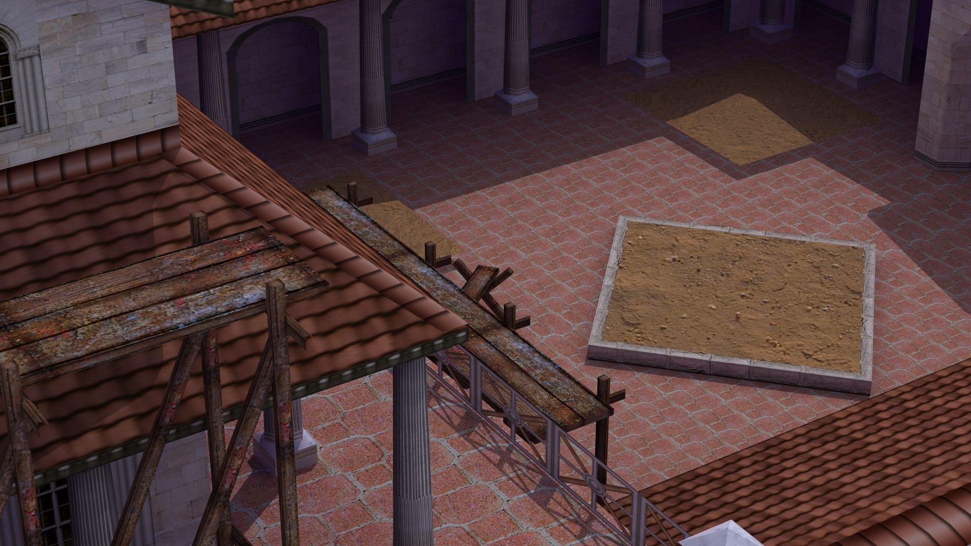 Villa Construction E Low-poly 3D model_26