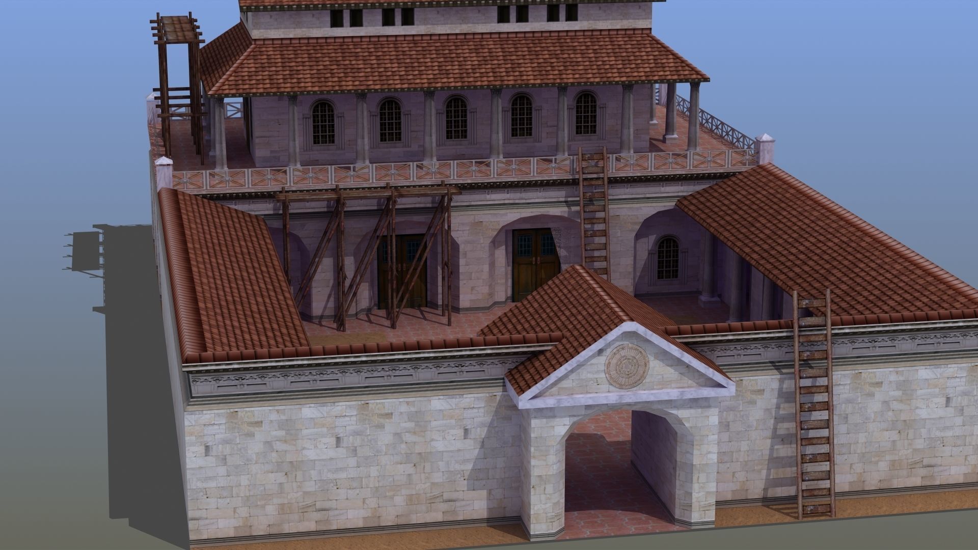 Villa Construction E Low-poly 3D model_13