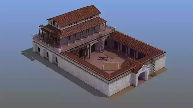 Villa Construction E Low-poly 3D model