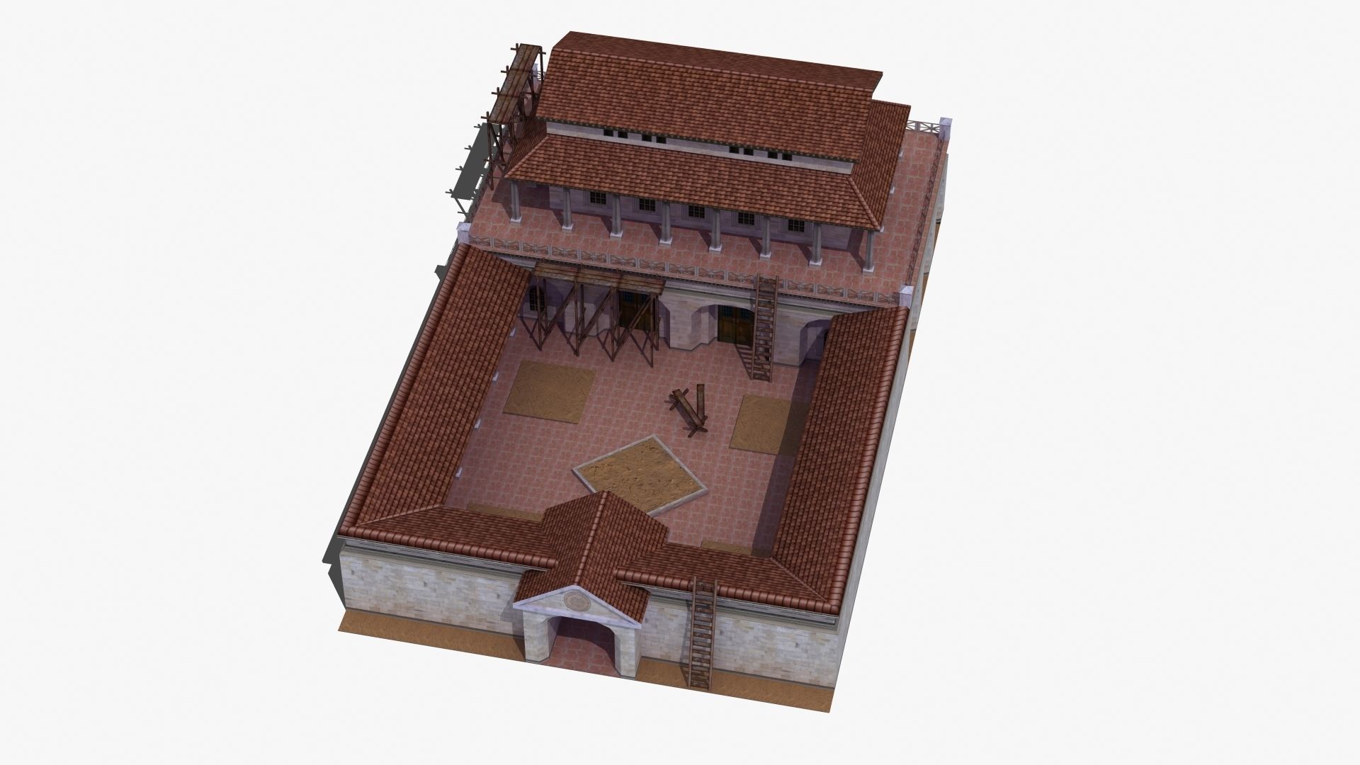 Villa Construction E Low-poly 3D model_34