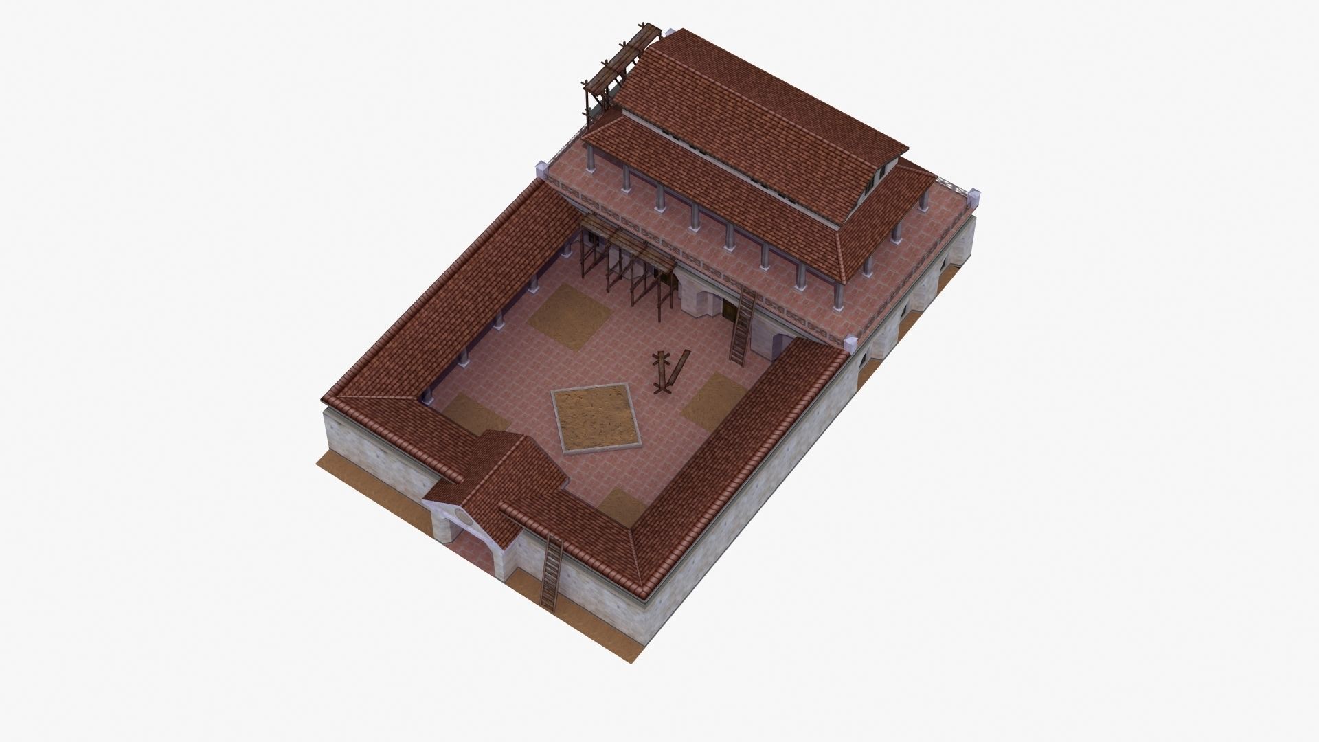 Villa Construction E Low-poly 3D model_35