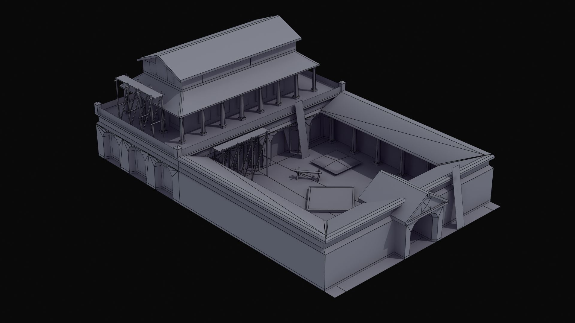 Villa Construction E Low-poly 3D model_38