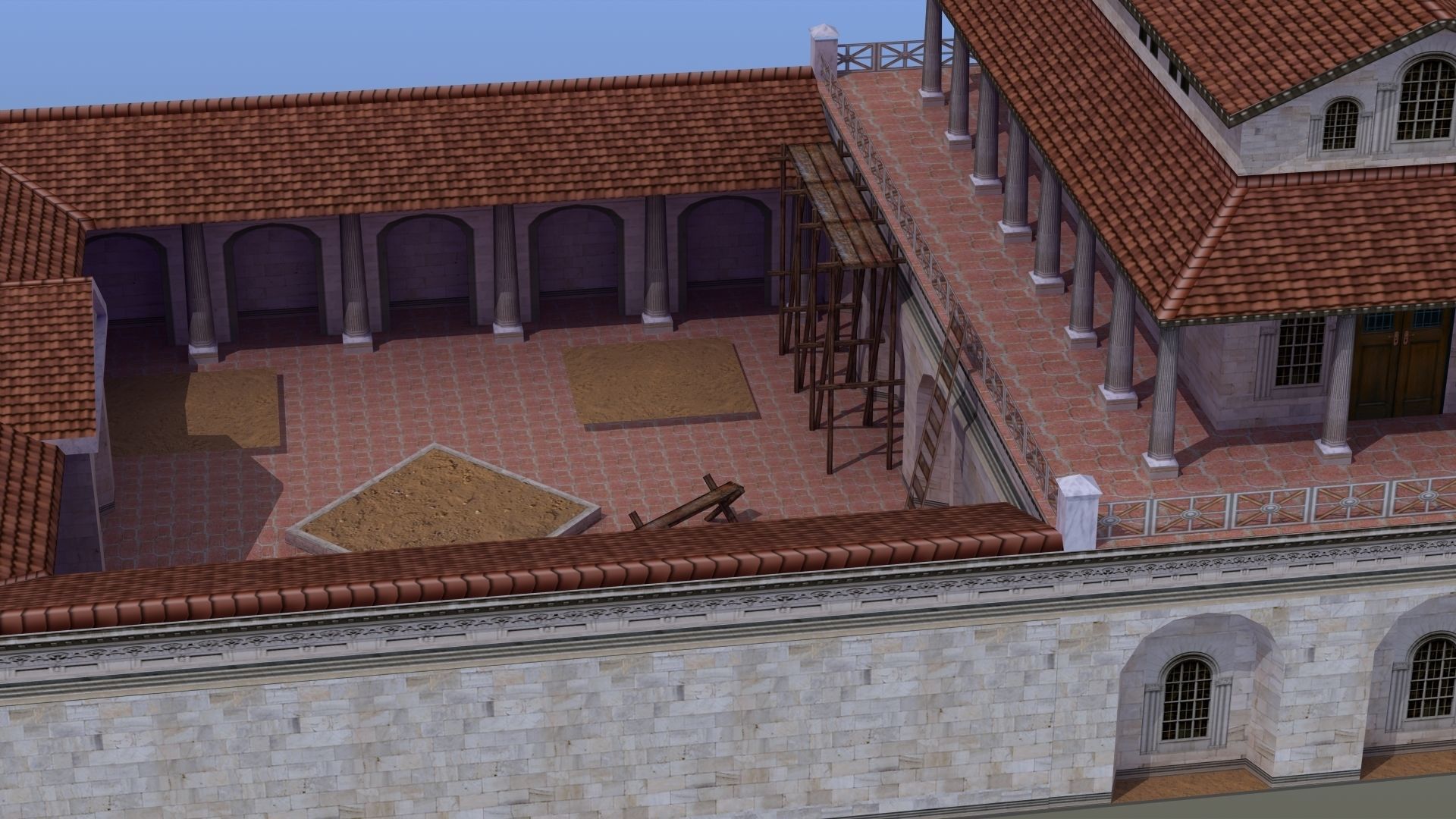 Villa Construction E Low-poly 3D model_3