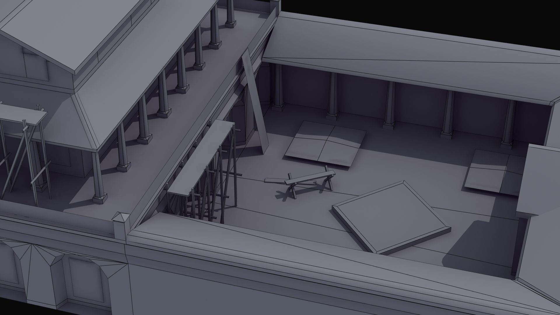 Villa Construction E Low-poly 3D model_49