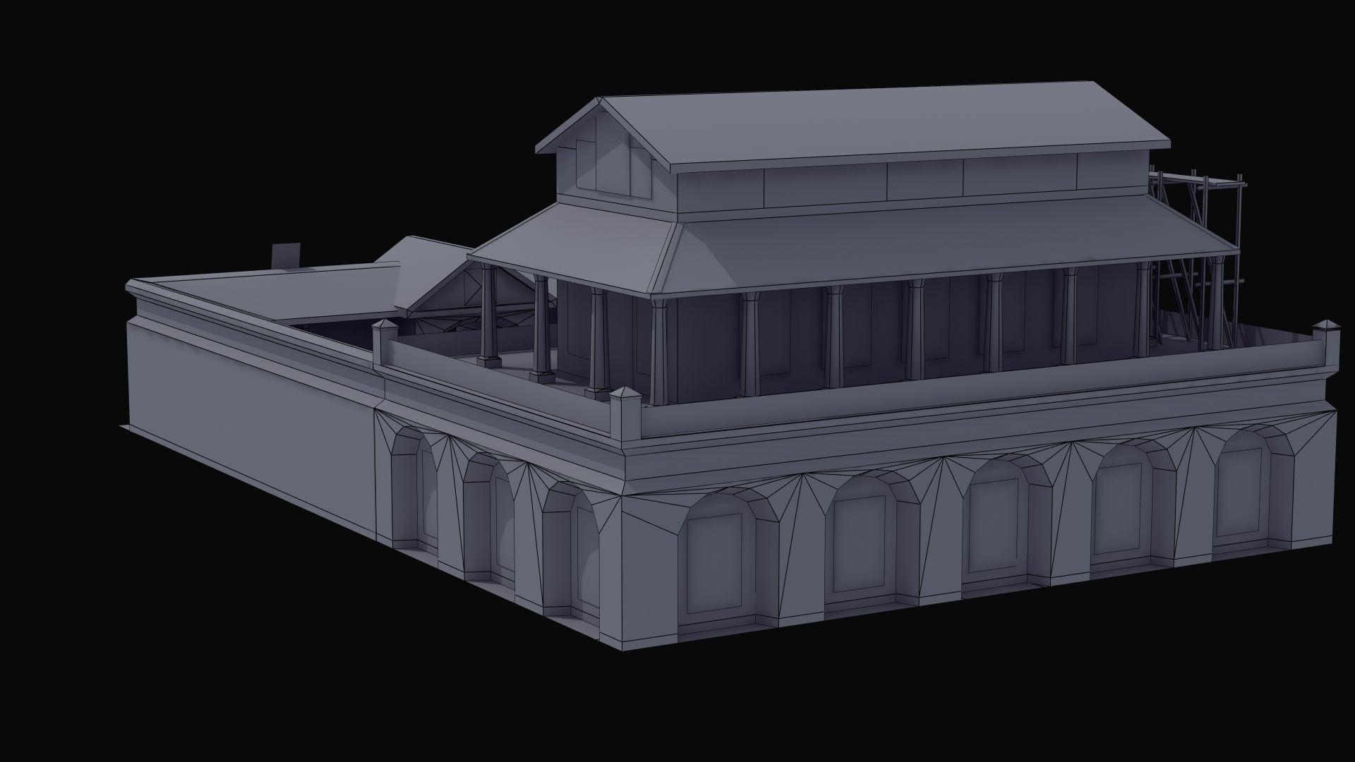 Villa Construction E Low-poly 3D model_44