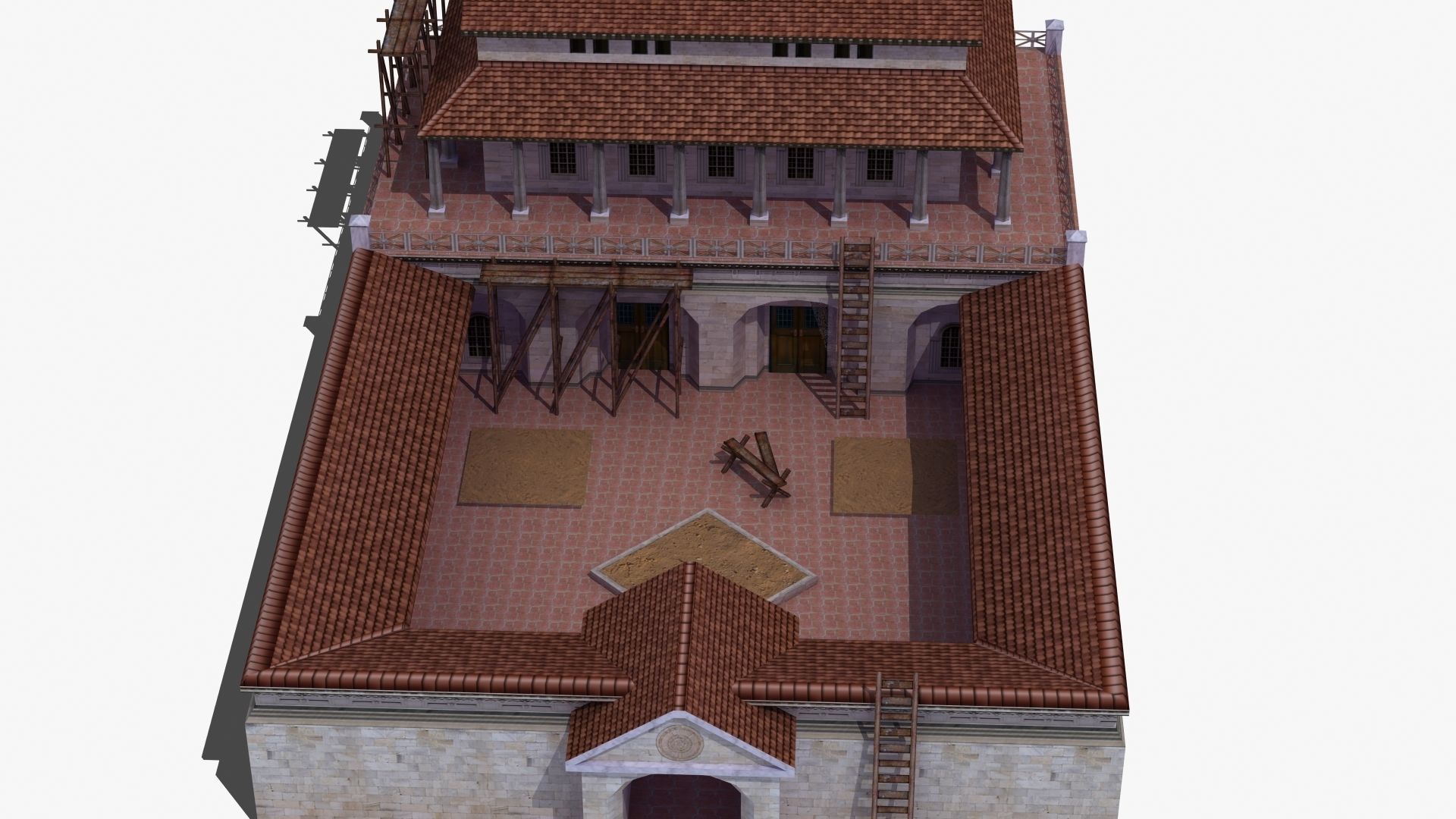 Villa Construction E Low-poly 3D model_20