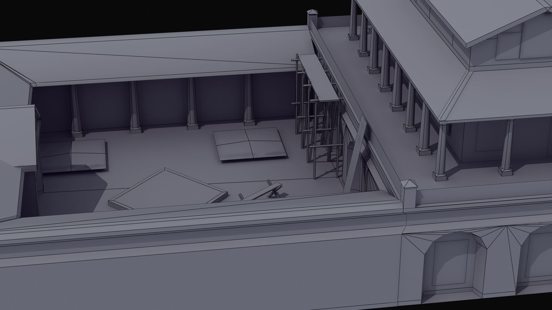 Villa Construction E Low-poly 3D model_41