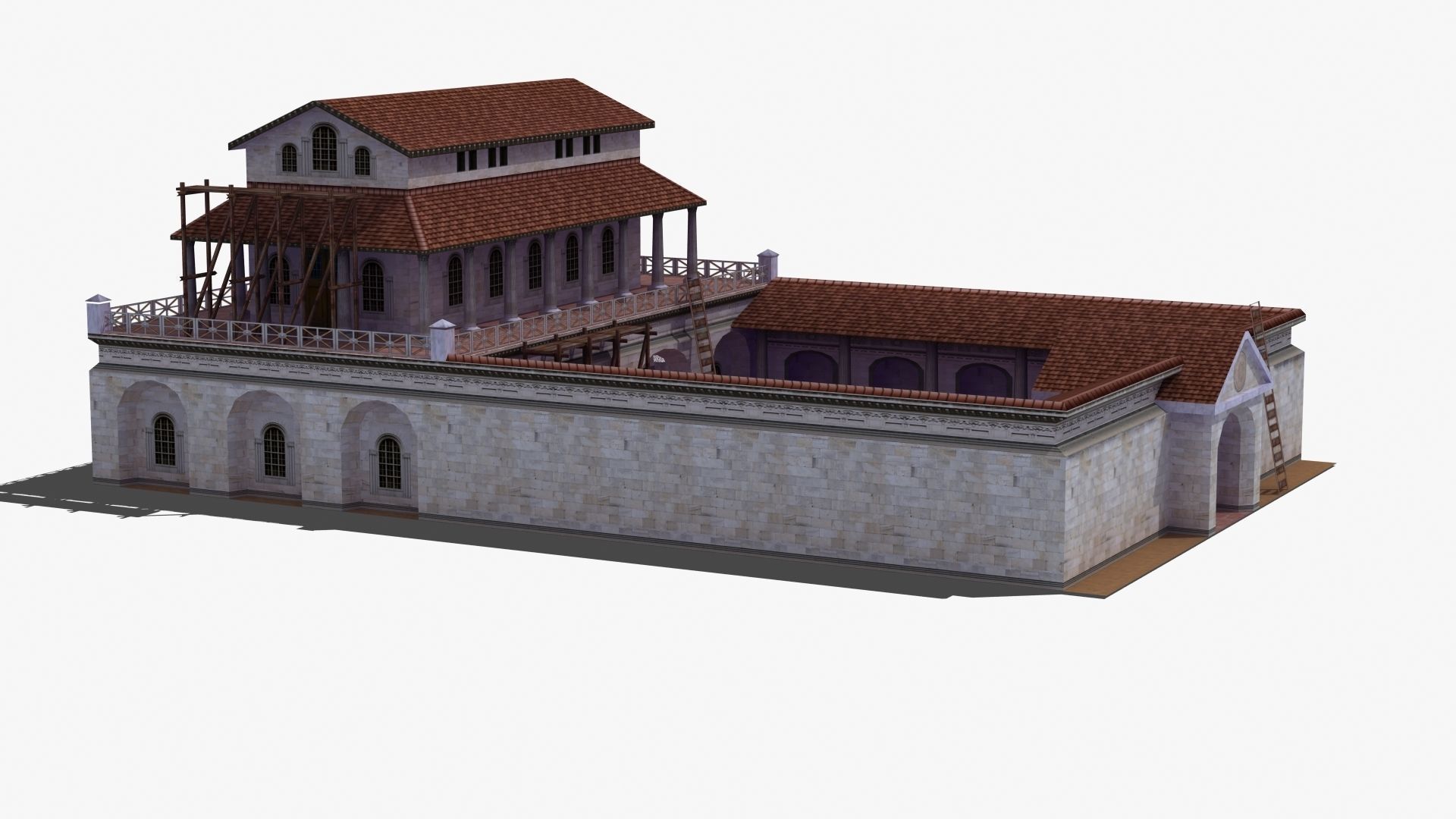 Villa Construction E Low-poly 3D model_27