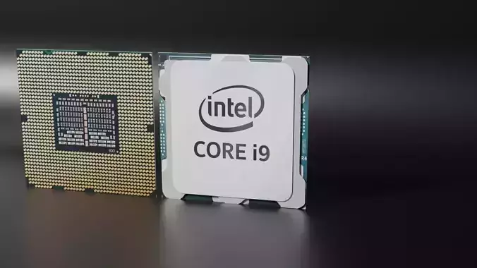Intel Core i9 CPU Low-poly 3D model