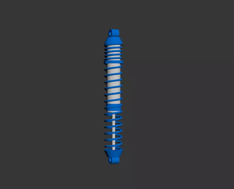 Simple Coil-over Suspension Low-poly 3D model_0
