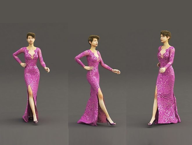  Dress  3ds max and Vray 3D model