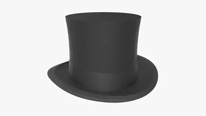Top hat black  3D model