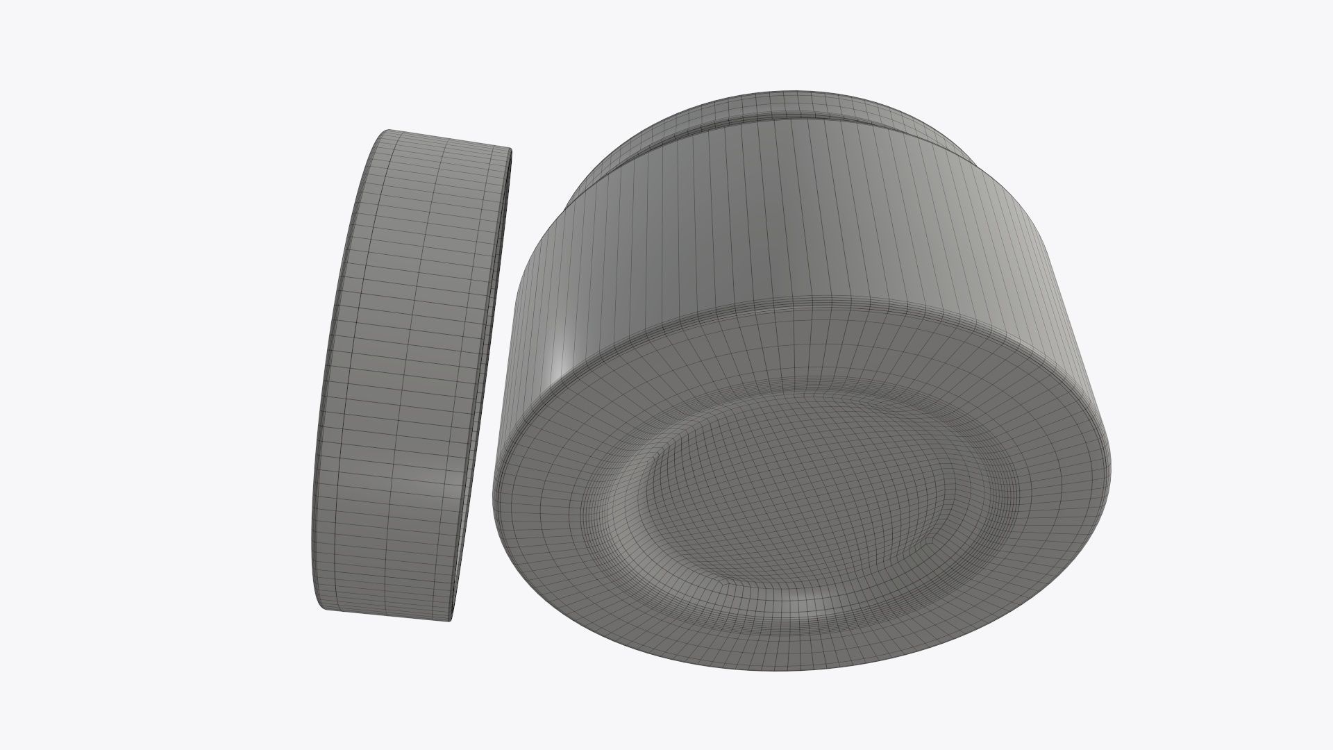 Cosmetics glass jar face hand care cream opened 3D model_9