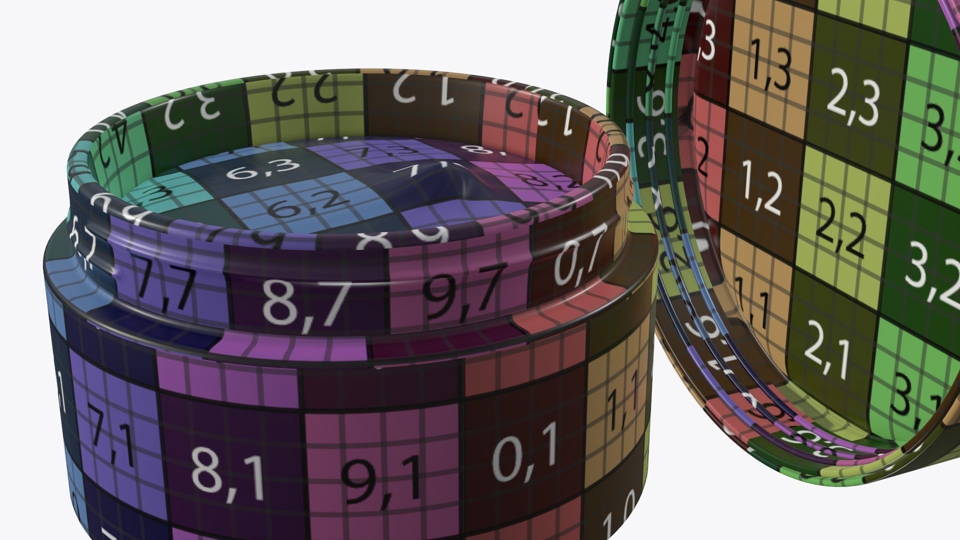 Cosmetics glass jar face hand care cream opened 3D model_14