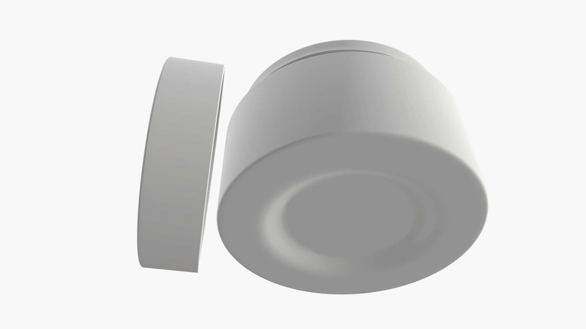 Cosmetics glass jar face hand care cream opened 3D model_5