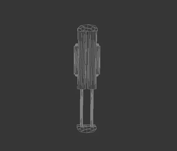 Simple Game-Ready Shock Suspension Set Low-poly 3D model_0