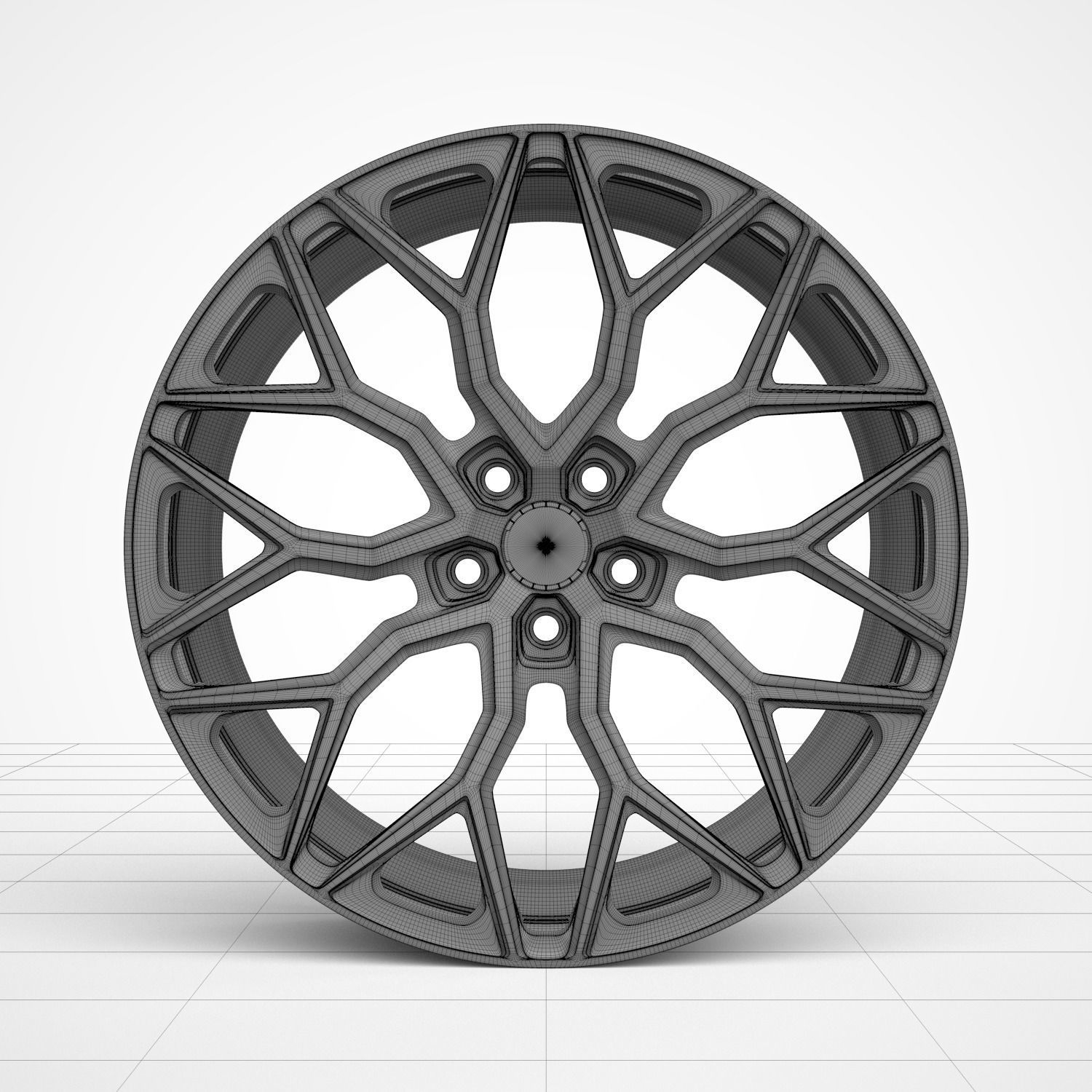 Vossen HF-2 wheels 3D model_6