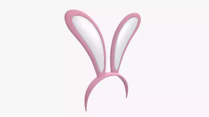 Bunny ears headband 04 3D model