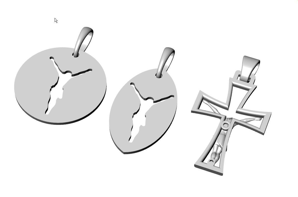 cross pendent 3D print model_6